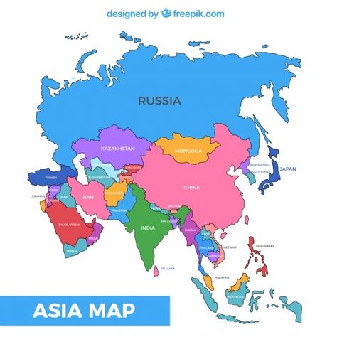 Asean Map, Asian Maps, Australia Continent, Peta Asia, Map Of Asia, Color World Map, Flag Drawing, Asian Continent, Asia Continent