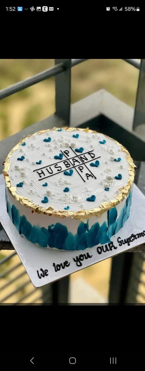 Birthday Cake Idea For Husband, Cake Designs Birthday Husband, Husband Birthday Cakes Ideas, Happy Birthday Husband Cake Ideas, Happy Birthday Gift For Husband, Cake Decorating For Husband Birthday, Cake Designs For Dads Birthday, Birthday Party Decorations For Husband, Diy Cake For Husband Birthday