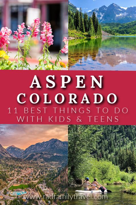 Summer things to do with kids in Aspen, Colorado - Rad Family Travel Crater Lake Colorado, Colorado With Kids, Colorado Family Vacation, Things To Do In Colorado, Snowmass Colorado, Road Trip To Colorado, Colorado Summer, Holiday Tips, Visit Colorado