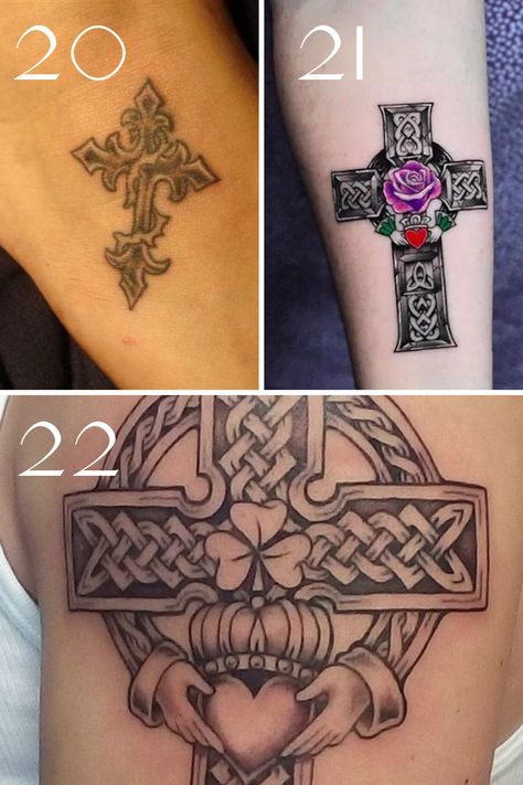 Irish Cross Tattoo For Women, Celtic Cross Tattoos For Women, Celtic Cross Tattoo Feminine, Feminine Cross Tattoos For Women, Irish Cross Tattoo, Small Celtic Tattoos, Celtic Tattoo For Women, Unique Cross Tattoos, Simple Cross Tattoo