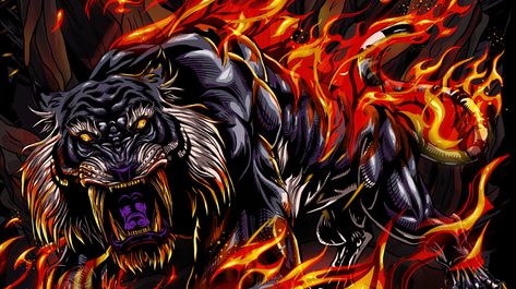 Burning tiger on Behance Ghost Rider Images, Lion Live Wallpaper, Tiger Spirit, Sublimation Background, Souls Art, Cosmos Art, Architecture Drawing Sketchbooks, 4k Wallpaper For Mobile, Spirit Animal Art