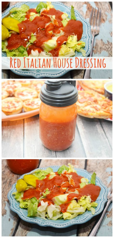 Do you love that Red Italian House Dressing served at your local mom and pop Italian Restaurant! I finally figured out the secret ingredient!  #italianfood #italian #food #recipes Artery Cleaning Recipes, Italian House Dressing Recipe, Italian House Dressing, Mexican Salad Dressings, House Dressing Recipe, Italian Dressing Recipes, Homemade Dressings, Salad Dressing Recipes Healthy, 2024 Recipes