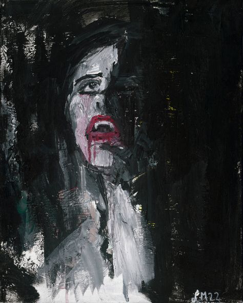 #vampire #darkart #painting #art Vtm Aesthetic, Vampire Painting, Gothic Oil Painting, Victorian Vampire, Vampire Art, Interview With The Vampire, Sketchbook Art, Sketchbook Art Inspiration, Art Sketchbook