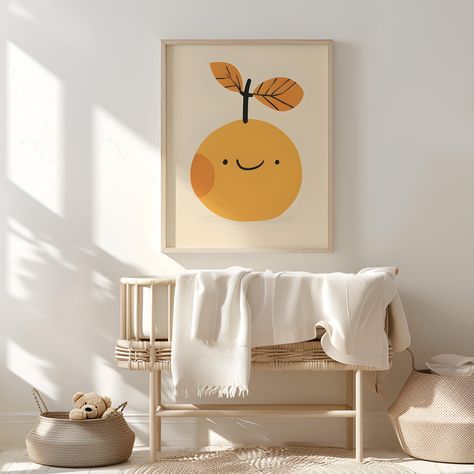 Bring a burst of sunshine to your baby's nursery with this adorable orange poster! 🍊☀️ Perfect for moms who love playful, fruit-themed decor, this cheerful orange brings warmth and joy to your little one's space. With its bright colors and happy expression, it's an ideal choice for a fruit-inspired nursery, adding a fun and lively touch to any room. ✨ Perfect For: Expectant mothers decorating a colorful and playful nursery Parents who love fruit-themed, fun wall art for their baby's room Anyone Room Decor Orange, Playful Nursery, Orange Nursery, Orange Illustration, Happy Expression, Orange Poster, Fun Fruit, Illustration Colorful, Cool Wall Art