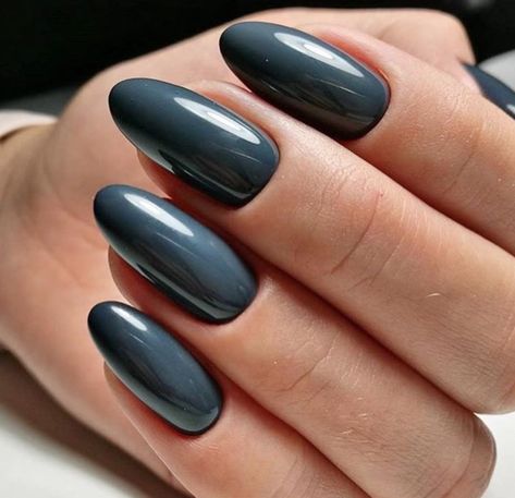 Luxio Nails, Dark Grey Nails, Cosmetic Inspiration, Sns Nails Colors, Grey Nails, Dark Cool, Grey Nail Designs, Teal Nails, Lipstick Nails