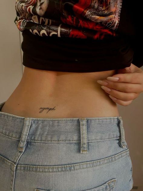 Tattoos Lower Back, Classy Tattoos For Women, Tramp Stamp Tattoos, Tattoos Infinity, Petite Tattoos, Tattoos Geometric, Tattoo Script, Back Tattoo Women, Discreet Tattoos