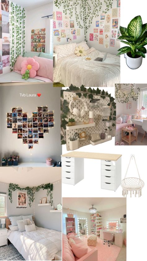 Flower Theme Room Bedrooms, Room Decor Ideas Plant Theme, Flower Dorm Room Ideas, Flower Dorm Room Aesthetic, Toddler Girl Bedroom Themes Flowers, Themed Bedrooms, Cute Flower, Bedroom Themes, Room Inspiration