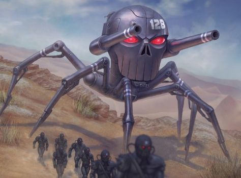 Nature, Rifts Rpg, Fantasy Army, Futuristic Military, Spider Skull, Secret Lair, Scifi Fantasy Art, Savage Worlds, Arte Robot