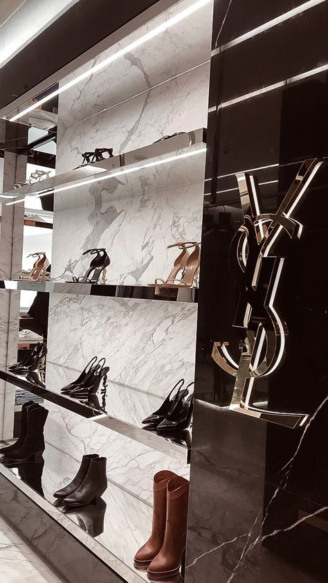 YSL aesthetic Ysl Store, Saint Laurent Aesthetic, Heels Aesthetic, Ysl Heels, Rich Girl Aesthetic, Rich Girl Lifestyle, Ysl Shoes, Night Scenery, Rich Lifestyle