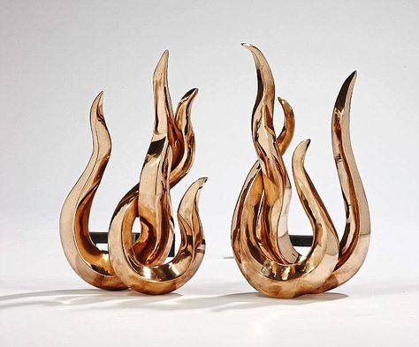 Andirons (sculpted fire dogs) that hold up the grate by designer Mattia Bonetti, at £7,200 (about $15k in dollars) Flame Jewelry, Mattia Bonetti, Fire Jewelry, Christmas Wish List, Toy Trains, Diamond Watches, Christmas Wish, From Santa, Rich People