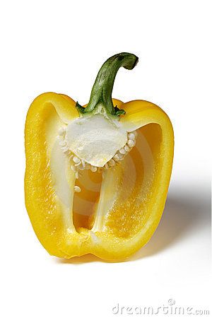 Half yellow bell pepper by Chris Bence, via Dreamstime Bell Pepper Photography, Capsicum Photography, Peppers Photography, Raw Photography, Yellow Bell Pepper, Fruits Photos, Fruit Picture, Yellow Pepper, Salad Bar