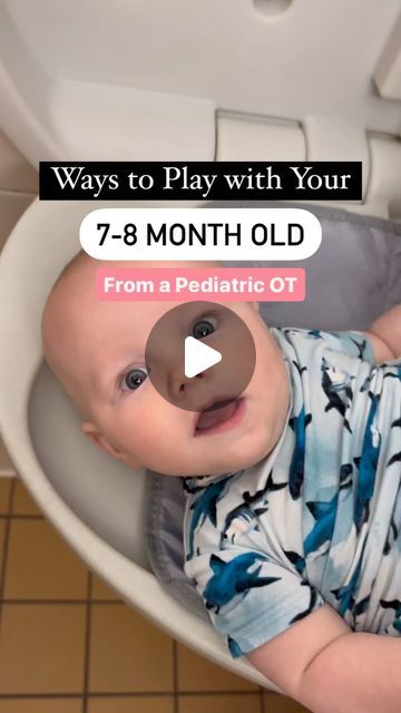 Olivia Powers, OTR | Baby + Toddler Development on Instagram: "Ways to Play with Your 7-8 Month Old Baby  Looking for fun and engaging activities to support your baby’s development? Here are some simple, interactive play ideas perfect for your 7-8 month old!  😊Messy Play Set up a safe, edible messy play area using things like yogurt or purees. Let your baby explore different textures and practice fine motor skills while squishing, smearing, and tasting! It’s a great way to build sensory processing skills and introduce them to new sensations.  🫘Sensory Bins Fill a bin with baby-safe items like cereals, soft fabric, or jello to give your little one new textures to feel. This type of play encourages fine motor skills, hand-eye coordination, and sensory exploration!  🧸Reach and Pull (Cause Activities With 8 Month Old, Sensory Activities For 8 Month Old, Diy 8 Month Old Activities, Diy Sensory Toys For 7 Month Old, Sensory Activities 7 Month Old, Activity For 8 Month Old Baby, 6 Month Activities For Baby, 7 Month Baby Activities, 7 Months Baby Activities