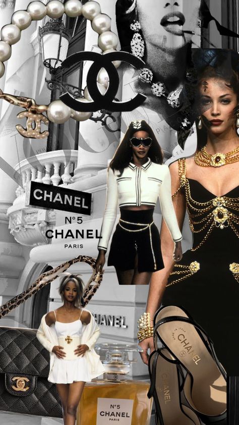 #vintage #chanel #aesthetic #collage #luxurydesign #luxuryaesthetic #luxuryfashion #designer Vintage Versace Aesthetic, Vintage Chanel Aesthetic, Coco Chanel Aesthetic, Versace Aesthetic, Board House, Chanel Wallpaper, Chanel Aesthetic, Dream Reality, Fashion Dream Job