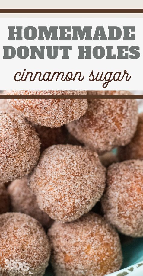 This is an easy recipe to follow that will help you create soft and fluffy donuts with a cinnamon-sugared crunch. You will love them! Easy Donut Holes, Donut Holes Recipe, Best Donut Recipe, Sugar Donuts Recipe, Baked Donut Holes, Cinnamon Sugar Donut Holes, Cinnamon Sugar Recipes, Donut Hole Recipe, Doughnut Recipes