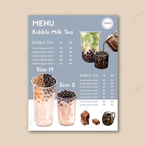 Milk Tea Menu, Milktea Shop, Bubble Tea Menu, Drink Menu Design, Cafe Menu Design, Coffee Shop Menu, Bubble Tea Shop, Bubble Tea Boba, Menu Layout