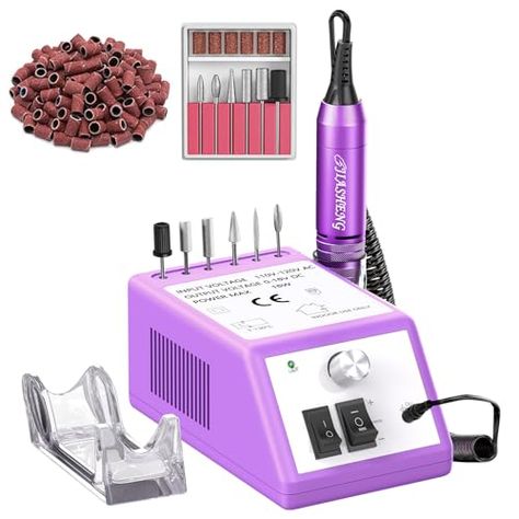 JIASHENG Professional Nail Drill, 30000rpm Electric Nail Drill Machine, Electric Nail File Drills for Acrylic Nails Kit Gel Nails Manicure Pedicure Tools, Purple Acrylic Nails Kit, Gel Nails Manicure, Nail File Machine, Extension Nails, Natural Acrylic Nails, Nail Dust Collector, Low Vibration, Nails Dip, Electric Nail Drill