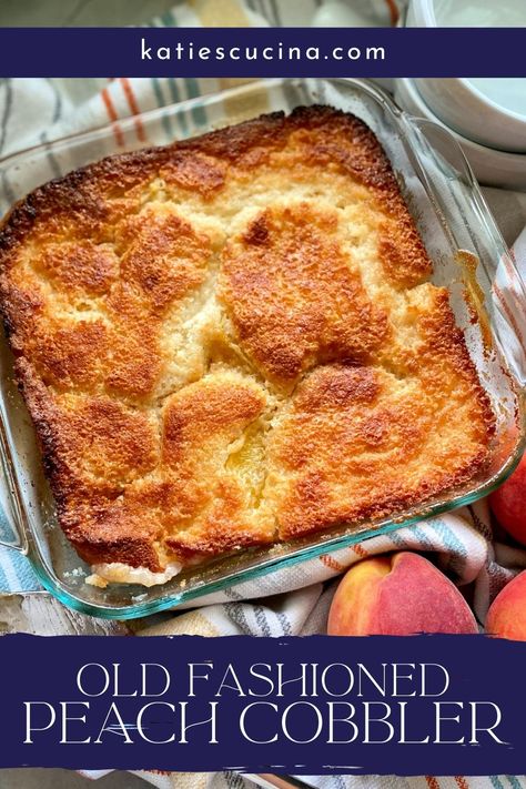 Easy Southern Peach Cobbler Recipe, Good Peach Cobbler Recipe, Old Fashioned Peach Cobbler, Best Peach Cobbler, Homemade Peach Cobbler, Fresh Peach Recipes, Fresh Peach Cobbler, Cobbler Recipes Easy, Southern Peach Cobbler