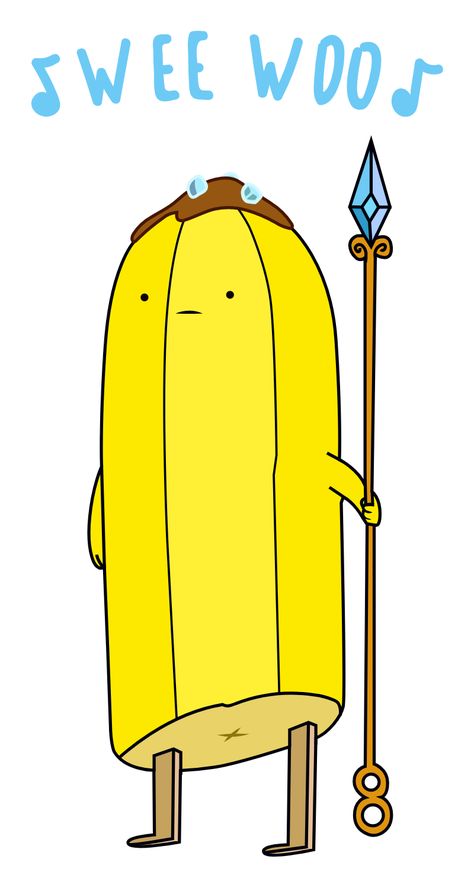 Adventure Time Banana Guard Wee Woo Sticker. Yellow, brave and surely delicious Banana guards, security of Princess Bubblegum and her Candy kingdom.. #AdventureTime #cartoon #Banana #BananaGuard Banana Guard Adventure Time, Yellow Characters Cartoon, Adventure Time Candy Kingdom, Banana Character, Banana Guard, Adventure Time Birthday Party, Yellow Cartoon Characters, Banana Cartoon, Adventure Time Birthday