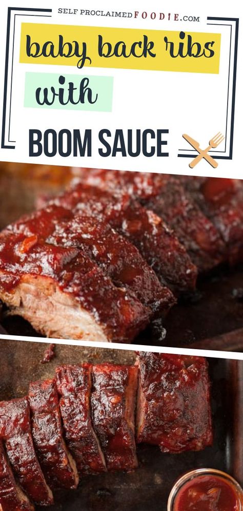 Ribs Marinade Recipe, Bbq Rib Sauce, Easy Homemade Bbq Sauce, Best Baby Back Ribs, Barbeque Ribs, Boom Sauce, Grilled Baby Back Ribs, Sticky Pork Ribs, Rib Marinade