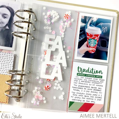 Mini Album Pages, December Daily Ideas Inspiration, December Projects, Christmas Scrapbook Pages, Scrapbook Design Layout, Christmas Scrapbook Layouts, 8 December, Christmas Scrapbooking, Daily Ideas