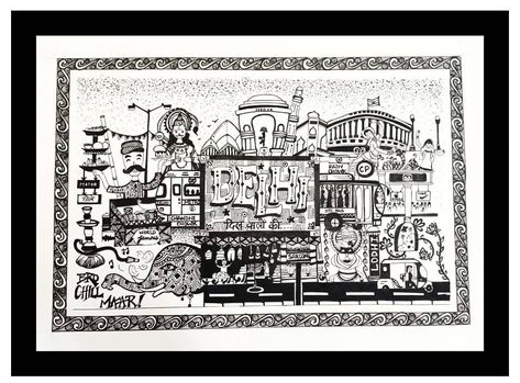 Delhi Doodle Delhi Doodle, Kalamkari Art, Candy House, Art Stuff, School Projects, Indian Art, Sketch Book, Doodles, Portfolio