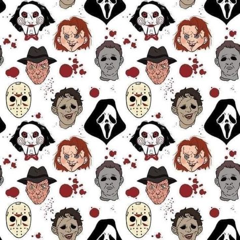 Horror Halloween Wallpaper, Halloween Patterns Wallpaper, Horror Phone Wallpaper, Horror Movie Wallpaper, Horror Wallpaper Aesthetic, Horror Wallpapers, Halloween Profile, Horror Background, Horror Pattern