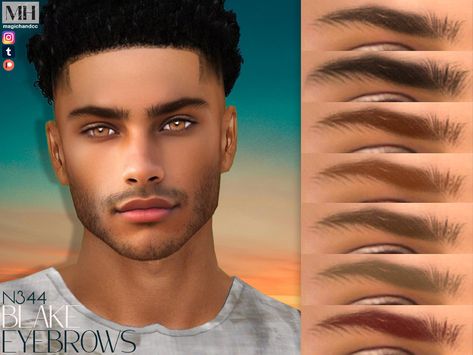 Sims 4 Cc Brows, Bushy Eyebrows, Sims 4 Cc Kids Clothing, Makeup Cc, Play Sims 4, Guys Eyebrows, Sims 4 Cc Makeup, Sims 4 Cc Skin, Sims 4 Body Mods