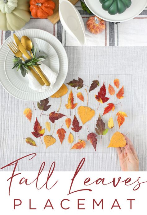 fall leaves placemat thanksgiving craft Diy Fall Leaves, Easy Placemats, Fall Placemats, Thanksgiving Placemats, Diy Placemats, Fall Leaf Garland, Fun Fall Crafts, Easy Fall Crafts, Diy Thanksgiving