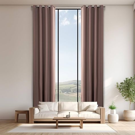 Amazon.com: Best Home Fashion Extra Long 13 FT Blackout Curtain, Antique Bronze Grommet Tall Curtain for High Ceiling or Long Window, 2 Story Curtain for Living Room (1 Panel, 52" W x 156" L, Olive) : Home & Kitchen Tall Ceiling Curtains, Tall Window Curtains, Tall Curtains, Curtain For Living Room, Ceiling Curtains, Velvet Upholstered Bed, Long Curtains, Queen Size Bed Frames, Bed Frame With Storage