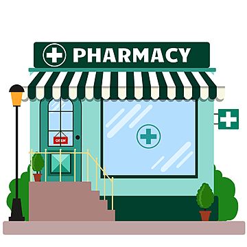 Pharmacy Store Front Design, Market Banner, Zoo Clipart, Fantasy Map Making, Pharmacy Store, Design City, Shop Facade, Health Icon, Graphic Background