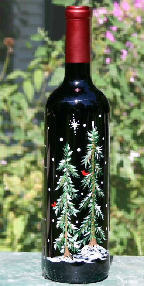 Examples Of Painted Wine Bottles | ... Hand Painted Wine Glasses and Painted Wine Bottles at Corkscrew Pointe Wine Bottle Glasses, Painting Glass, Wine Bottle Corks, Christmas Wine Bottles, Wine Bottle Art, Wine Bottle Diy Crafts, Hand Painted Wine Glasses, Painted Wine Bottles, Wine Bottle Diy