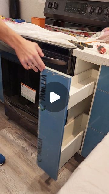 AMBI WOODWORK | FL CABINETMAKER on Instagram: "How to make a spice pullout from two regular drawers. DM us to get a free quote.  #howtomake #spicepullout #kitchendrawers #kitchencabinetmaker #bocaratonkitchen #ambiwoodwork" Pull Out Spice Cabinet, Pullout Drawers In Cabinet, Pull Out Makeup Cabinet, Spice Pullout Cabinet, Diy Pull Out Drawers In Cabinets, Pull Out Drawers In Cabinets, Spice Cabinet Pull Out, Pull Out Spice Cabinet By Stove, Pull Out Kitchen Storage Wood