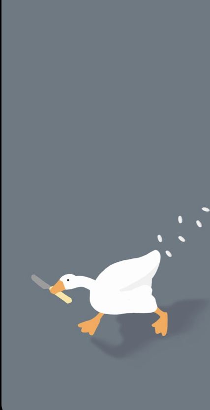 The Goose Game, Goose Knife Wallpaper, Aesthetic Animal Wallpaper Iphone, Simple Duck Wallpaper, Matching Phone And Ipad Wallpaper, Peace Was Never An Option Duck Wallpaper, Wallpaper Iphone Ducks, Duck 3d Wallpaper, Funny Goose Wallpaper