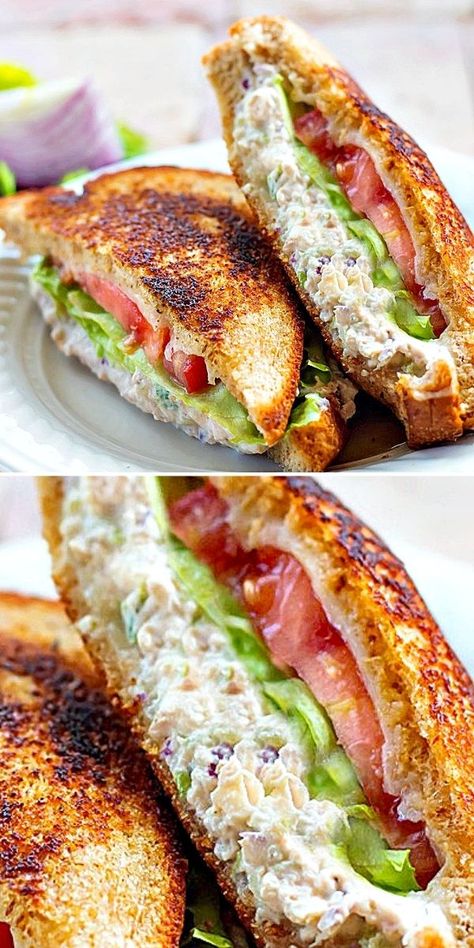 Chicken Melt Sandwich Recipes, Chicken Salad Melt, Chicken Melt Sandwich, Chicken Melts, Best Sandwich Recipes, Gourmet Sandwiches, Chicken Sandwich Recipes, Sandwich Ingredients, Chicken Salad Sandwich