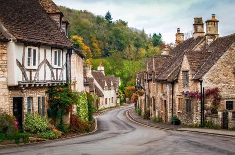 Britain's most picturesque streets revealed as cobbled lanes and historic buildings which will leave you awestruck Country Life Magazine, Wiltshire England, Cotswold Villages, Castle Combe, Castles In England, English Village, Hidden Beach, Weekend Breaks, Beautiful Villages