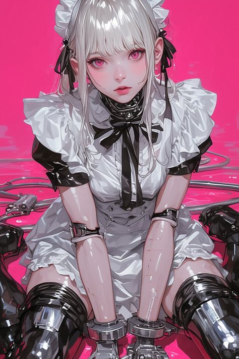 Image Goth Maid, Vampire Drawings, Aesthetic Goth, Vampire Goth, Anime Illustration, Dark Artwork, Occult Art, Goth Art, Gothic Anime