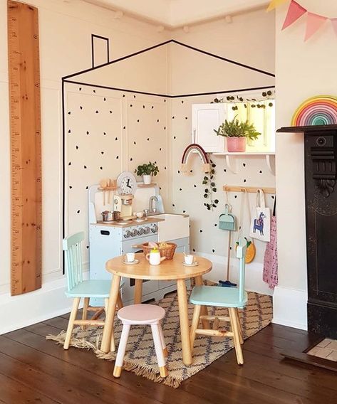 Play Corner, Living Room Playroom, Baby Playroom, Girls Playroom, Toddler Playroom, Kids Playroom Decor, Toddler Girl Room, Playroom Design, Kids Room Inspiration