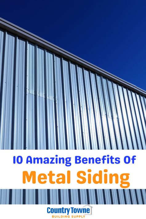 Benefits of Metal Siding Metal Roofing As Siding, Metal Siding Ideas Exterior, Metal Siding House Exterior, Metal Siding Exterior, Steel Siding Exterior House, Metal Siding House, Metal Siding Colors, Corrugated Metal Siding, Chatham Kent