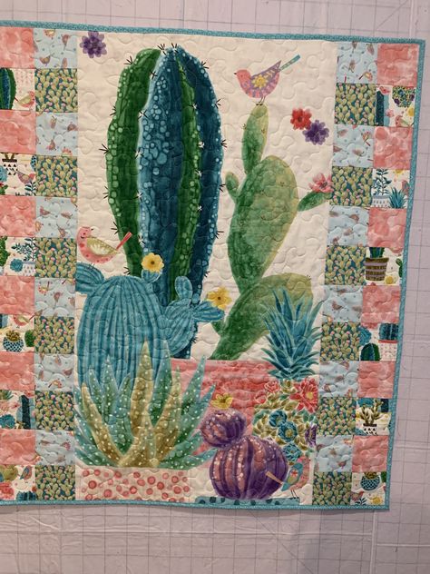 Succulent Quilt, Laura Heine, Southwest Design, Applique Patterns, Baby Love, Art Quilts, Placemats, Needlework, Cactus