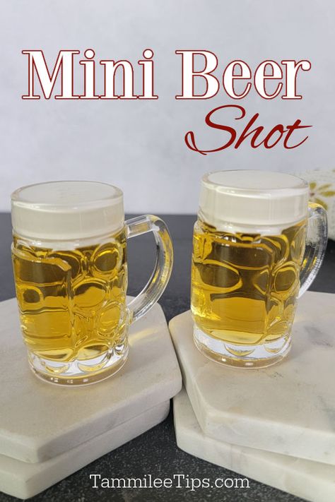 Mini Beer Shots, Easy Shot Recipes, Beer Shots, Vanilla Liqueur, Beer Shot, Fun Party Drinks, Chilled Beer, Pudding Shots, Cocktail Shots