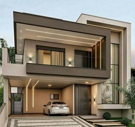 Front Wall Design, House Outer Design, Small House Design Exterior, Best Modern House Design, Latest House Designs, House Arch Design, Modern House Facades, Modern Exterior House Designs, Architect Design House