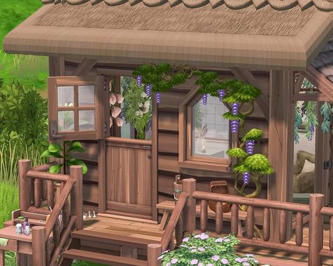 Wooden playhouse 🧸 | CC #malie1k 🤍 🏷️: @simscreatorscommunity @ea @thesims @sims.grown @thesimcommunity #sccregram #thesims #sims… | Instagram Sims 4 Playhouse, Sims 4 Wooden House, Sims 4 Small Farmhouse, Sims 4 Cottage Aesthetic, Sims 4 Micro House, Sims 4 Willow Creek Small House, Wooden Playhouse, Sims House Plans, Wooden House