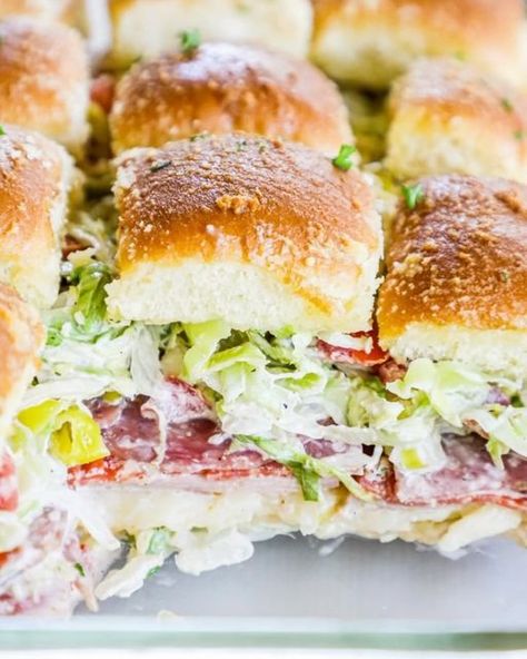 Kimber | Easy Family Recipes on Instagram: "🇺🇸Everyone loves bite sized food and these sliders are no exception! Which one of these crowd pleasing sandwiches will you make for the 4th of July? Italian Grinder Sliders, Philly Cheesesteak Sliders or Chicken Bacon Ranch Sliders? 

Comment 𝑺𝑳𝑰𝑫𝑬𝑹𝑺 if you want me to send you these recipes! 

No matter which one you choose, these are budget friendly, feed a crowd and come together in a snap. You can find even more slider recipes if you use the link in my bio! I have a Buffalo Chicken Slider recipe and as well as Big Mac, Turkey Club Sliders and more! 

Other ways to get the recipe:
1️⃣ Comment 𝑺𝑳𝑰𝑫𝑬𝑹𝑺 and I’ll send these to you ✅
2️⃣ Google “easy family recipes Grinder Sliders”, “easy family recipes Philly Cheesesteak Sliders”, “ Turkey Club Sliders, Italian Grinder Sliders, Buffalo Chicken Slider, Grinder Sliders, Club Sliders, Chicken Bacon Ranch Sliders, Bacon Ranch Sliders, Buffalo Chicken Sliders Recipes, Ranch Sliders