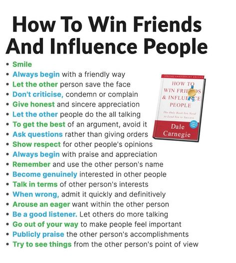 “How to win friends and influence people:” Influence People, Business Motivational Quotes, How To Influence People, Book Summaries, Person Name, Self Improvement Tips, Business Motivation, Best Self, Self Development