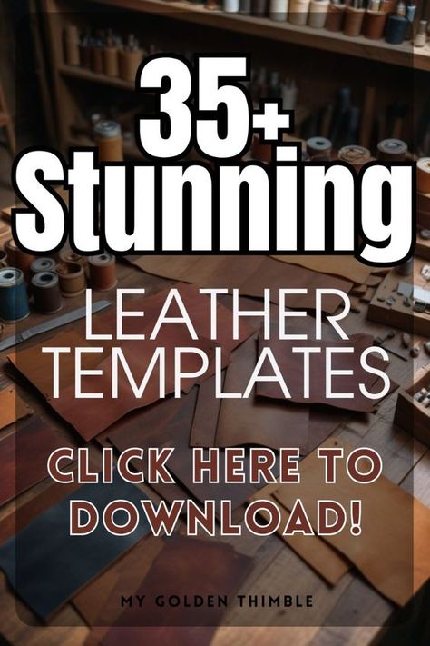 Discover a collection of free leathercraft patterns in pdf format. Craft your own leather satchel, tote bag, wallet, and more with these easy-to-follow leather templates. Perfect for any DIY leather enthusiast. #FreeLeathercraftPattern #FreeLeatherPatterns Diy Leather Satchel, Leather Burning Patterns, Leather Keychain Template Free, Tooling Leather With Cricut, Leather Craft Templates Free, Leather Pouch Pattern Diy, Leather Tooling Templates, Leather Tools For Beginners, How To Leather Work