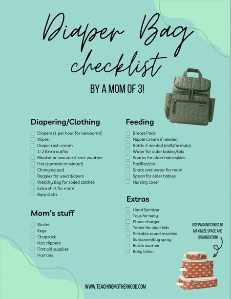 Diaper back checklist What To Put In A Diaper Bag, What To Pack In Diaper Bag For Newborn, What To Put In Diaper Bag For Newborn, What To Pack In Diaper Bag, Hospital Diaper Bag Checklist, Baby Diaper Bag Checklist, Whats In My Diaper Bag, Diaper Bag Checklist Newborn, Newborn Diaper Bag Essentials