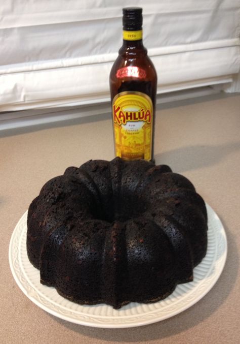 Kahlua Recipes, Kahlua Cake, Three Family, Cake From Scratch, Homemade Chocolate Cake, Boozy Desserts, Sweet Butter, Cake Shapes, Bundt Cakes Recipes