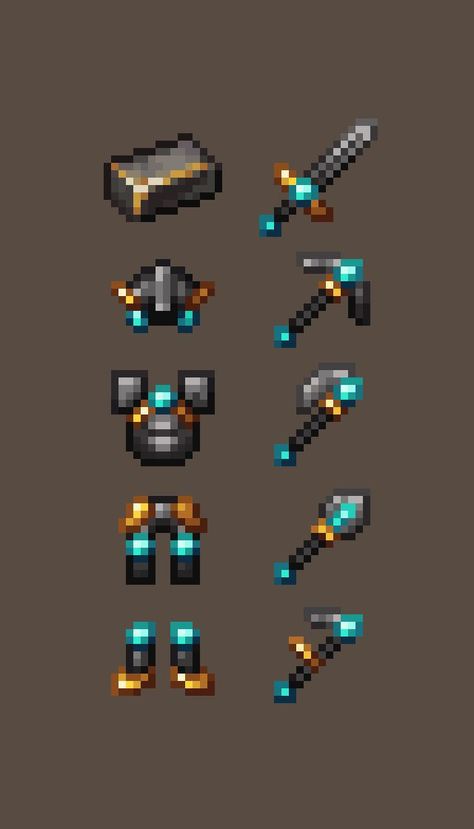 Minecraft Mod Ideas, Minecraft Netherite, Minecraft Concept Art, Minecraft Sprites, Minecraft Concept, Minecraft Textures, Minecraft Resource Packs, How To Pixel Art, Minecraft Texture Pack