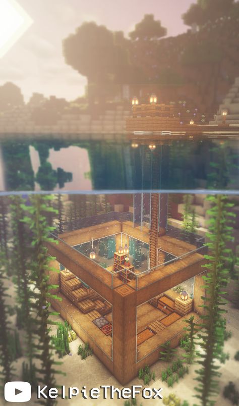 Hope you like this vibey aesthetic underwater minecraft base! Checkout my youtube for the full tutorial! #Minecraft #Aesthetic #cottagecore #underwater #minecraftideas #underwaterbase #underwatethouse #cuteminecraft #survivalbase Underwater House Minecraft Tutorial, Minecraft Underwater House Ideas, Underwater Bases Minecraft, Underwater Enchantment Room Minecraft, Underwater Home Minecraft, Underwater Village Minecraft, Minecraft Underwater Base Ideas, Underwater Bridge Minecraft, Minecraft Under Water Base