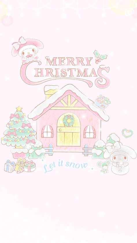 My Melody My Melody Christmas Wallpaper, Christmas My Melody, Christmas Wallpaper Pink, My Melody Christmas, Pink Christmas Wallpaper, Pink Christmas Background, Christmas Wallpaper Ipad, Merry Christmas Pink, Sanrio Christmas